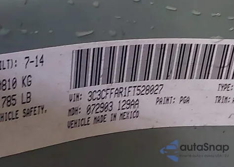 2015 Fiat 500 Pop from USA, damaged, VIN 3C3CFFAR1FT528027